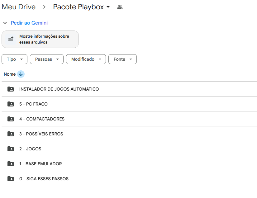Drive de jogos | Playbox